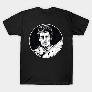 ASH - Evil Dead 2 (Circle Black and White) T-Shirt